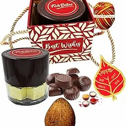 Bhai Dooj Chocolate Gift Set with Coconut/Nariyal/Gola Gift Hamper for Brother/Bhaiya with Tikka/Tika Set,Roli,Moli,Chawal-picture-60
