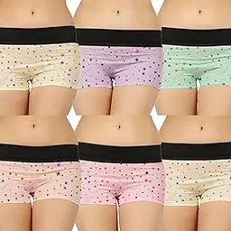 Women Regular Cotton Printed Hipster Boyshorts/Panty/Brief (Pack of 6)-image-20