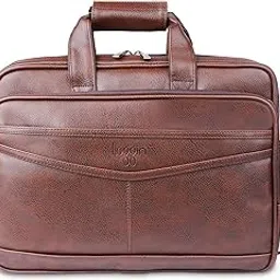 loggin Faux Leather Briefcase Satchel Bag for Men, WaterResistant Travel Office Messanger Luggage Laptop Tablet Sleeve Bag, Fits Upto 17" Laptop (IB146)-picture-51