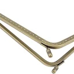 THE STYLE SUTRA® Bronze L Shaped Metal Purse Bag Making Frames with Kiss Clasps 18.5x10.5cm| Crafts | Sewing | Foundations & Undergarments | Purse Handles, Frames & Feet | |-image-12