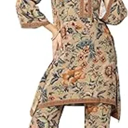 nayam by lakshita Floral Printed Tunic with Palazzo Co-ord Set for Women-picture-47