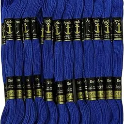 HUNNY- BUNCH® Premium Anchor Thread Stranded Cotton Skiens Cross/Long Stitched Embroidery Thread Floss for Hand and Machine Sewing (Pack of 25 Pieces) (Shade - 142)-picture-13