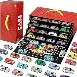 Kidology 48-Piece Pull Back Car Set, Racing & Toy Vehicles for Kids 3+, Bulk Mini Cars, Learning & Educational Stuffers Mini Cars Toy Trucks, Birthday Gift for Boys & Girls.-picture-29