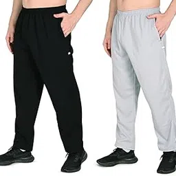 Men’s Dryfit Cotton Trousers | Soft Comfortable Casual Wear Track Pants with Elastic Waistband with Pockets & Jip | Sports, Casual Trouser Pack of 02 Plus Size (S to 6XL)-image-19