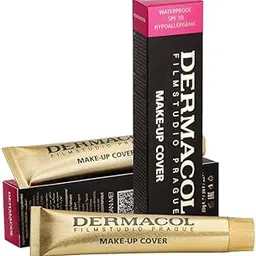 DC Make-up Cover - High Covering Waterproof Foundation Natural SPF 30 (215-Medium Beige with Reddish Undertone) -30 g image 1