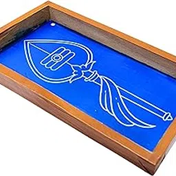 Anciently Vel Rangoli Stencil Wooden, Rangoli Sacha Wooden, 1 Piece (9x5 Inches)-image-78