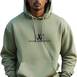 bokaro Men's Oversized Muff Pocket Hoodie with Bold Print-picture-47