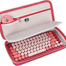 Aproca Red Hard Travel Storage Carrying Case, for Logitech POP Keys Mechanical Wireless Keyboard and POP Wireless Mouse-picture-20