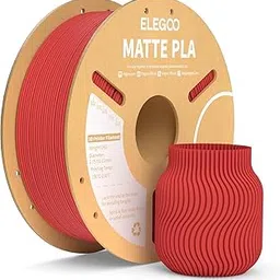 ELEGOO Matte PLA Filament 1KG, 1.75mm 3D Printer Filament Dimensional Accuracy +/- 0.02mm, 1kg Carboard Spool (2.2lbs) for Most FDM 3D Printers (Ruby RED)-image-70