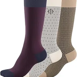 burchmarq Trinity, Socks for Men, Premium Combed Cotton, Combo Pack of 3 Pairs, Size UK 6 to 8 (24 to 26 cm), Crew Length, Seamless, Formal and Dress Socks-picture-18