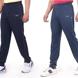 Men's Cotton Lowers, Stylish & Comfortable, Side Pockets with Zippers, Soft and Breathable Track Pants, Regular Fit Lowers with Elastic Waist, for Gym & Sports Combo Pack of 2-picture-11