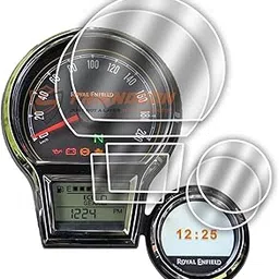 Screen Guard for Royal Enfield Classic 650 2025 | RE Goan 350 Classic 2024 | Reborn Classic 350 2022 | RE Motorcycle Instrument Cluster Protector || [Not A Tempered Glass] (Pack of 2)-picture-14