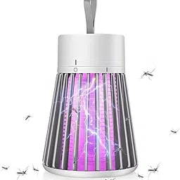 USB Rechargeable Mosquito Killer Lamp, Electric Insect Trap with UV Light & High Voltage Grid, Quiet Non-Toxic Bug Zapper for Indoor Bedroom, Home, Office, Kitchen (White)-picture-46