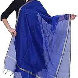 shree kanak zari creations Women's Zari Border Synthetic Dupatta-picture-26