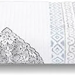 100% Cotton Large Size Bath Towel for Men, Lightweight and Quick Dry Waffle Weave Ethnic Soft Towels for Bath, 1 Piece, 150 cm X75 cm, Grey-picture-40