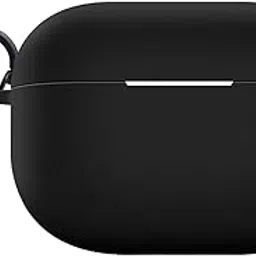 Prolet Silicone Protective Case for Realme Buds T300 | Soft, Shockproof & Dustproof 360° Full Cover with Hook | Lightweight & Durable Earbuds Case (Black) image 1