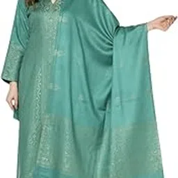 afsa Women's Acro Wool Woven Unstitched Suit and Dupatta(SF-9428-SEA-GREEN)-picture-30