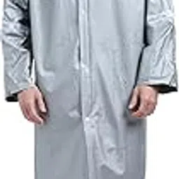 FabSeasons Heavy Duty Long Raincoat for Men – 100% Waterproof Polyester with Reflective Strips, Adjustable Hoodie & Elastic Cuffs – Ideal for Bike Riders & Night Safety-image-53