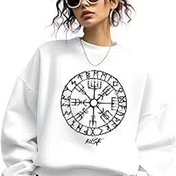 Women's Oversized Front Printed Sweatshirt for The Bold Personality-image-7