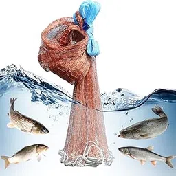 Proberos® Fishing Cast Net, Cast Net for Fishing with Storage Bag, Fishing Nets Heavy Duty Mesh Quick Sinking for Freshwater & Saltwat (Rope Length 1.8M)-picture-18