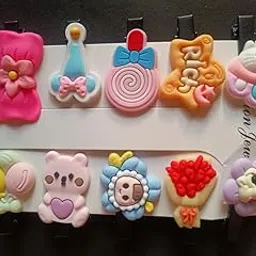 Baby Girls and Kids Hair's Clips, Cartoon Design Hair Clips | Cute Fruit, Cartoon, Animal Hair Pin | Colorful Hairs Accessories (Multicolor2, Set of 1)-picture-21