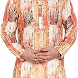 jompers Men's Cotton Animal Print Regular Kurtas-picture-23