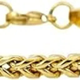 brantashop Gold Plated Chunky Link Stainless Steel Bracelet For Men (9 Inch) | Stainless Steel 18k Gold | Fashion Jewellery For Men & Boys | Gift For Him-picture-57