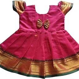 mom and me Baby Girls' Black Acrylic Cotton Dress Traditional Elegant Frock for 0-5 Years| Perfect for Festivals Family Gatherings, Celebrations-picture-41
