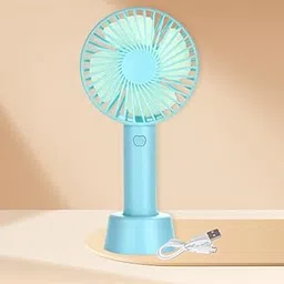 Little B Mini Portable Fan Powerful Handheld, Rechargeable,3 Speeds Personal Small Hand for Travel Makeup Eyelash Fan for Kids, Women & Mens Compact & Lightweight Mini fan with USB Cable. (Blue)-image-9