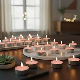 Scented Tealight Candles in Aluminium Cups – Natural Soy Wax, Long-Lasting, Clean Burn (Pack of 10, Mystic Mogra)-picture-28