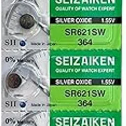 QUICK CLICK GOODS | Seizaiken Wrist Watch Batteries SR621SW 364 1.55V Silver Oxide Batteries - Pack of 5 Batteries-picture-61