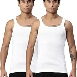 levi's 015 Men's Rib Pure Cotton Solid Vest - Square-Neck, Sleeveless Side Branding, Snug fit with Easy Tucked (Pack of 2)-picture-28