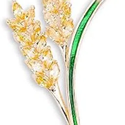 Wheat Flower Leaf Brooch Pin | 18k Gold Plated | Trendy, Lightweight & Comfortable | Stylish & Tarnish-Resistant | Qty : 1pc-image-62