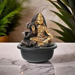 Ekhasa Shiva Water Fountains for Home Decor | Cascade Waterfall Fountain Indoor for Living Room, Balcony & Garden Outdoor | Small Mini Fountain Water Falls Showpiece Table Top Home Decoration Items-image-58