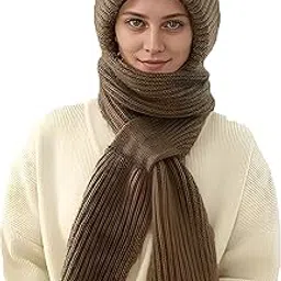 snevil Winter Cap for Women Woolen Cap with Muffler for Girls, 2 in1 Winter Scarf Knitted Stylish Muffler, Multicolour-picture-15