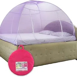 Healthy Sleeping Foldable Polyester Double Bed Mosquito Net New One Colour Violet-picture-19