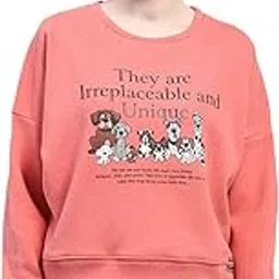 monte carlo Printed Peach Round Neck Full Sleeve Sweatshirt for Womens-picture-27