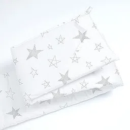 The White Cradle Cushioned Bedside Guard for Babies | Adjustable 1-Piece Pad | Fits 60x120 to 70x140 Cribs | Organic Cotton Cot Liner – Big Stars image 1
