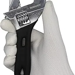 BOOSDEN Adjustable Wrench 6 Inches Laser Scale 1.3 Inches Rubber Wrapped Chrome Vanadium Steel Precision Turbine Adjustment Width-picture-25
