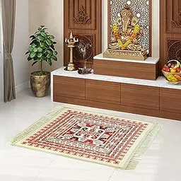 Status Contract 3D Printed Foam Assan for Pooja/Path/Prayer/Meditation/Dhyan 45 x 45 Cm-picture-13