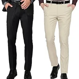 elanhood Men's Regular Fit Formal Trousers Combo-picture-19