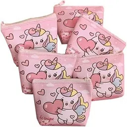 kobbet Coin Pouch for Kids and Girls - Small Pocket Purse, Wallet, Earphone Holder, Cards Holder, Money Purse - Return Gift, Party Favor Gift (Kawai) image 1