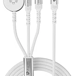ULTRAPROLINK 3 in1 Fast charging|Type C to C PD 60W Cable with 27W iPhone Connector & 2.5W iWatch Wireless Charger|For Macbooks,iPhones and all Type C Devices |1.5m|iLink Trio|UL1217WHT-0150-image-32