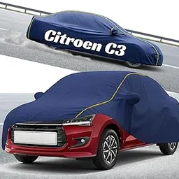 Puroma Full Car Cover | Compatible for Citroen C3 Cover| 100% Waterproof Car Body Cover with Mirror Pockets | Dustproof, Scratchproof, Heatproof Citroen C3 Car Cover |Soft Cotton Lining| _A-image-76