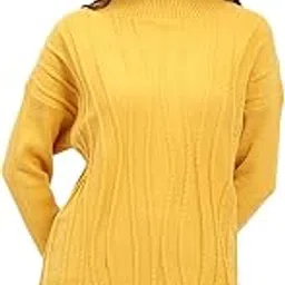 global republic Wool Blend Woven High Neck Pullover for Women (16704-25)-picture-54