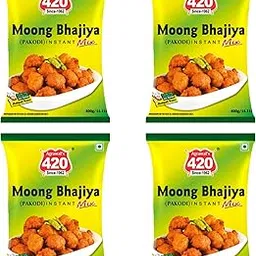 Agrawal's 420 Moong Bhajiya Mix | Healthy & Authentic Instant Snack Ready in 10 Minutes | Tasty & Crispy Bhajiya With No Preservatives & Artificial Colors | Pack of 4, 200G Each-image-18