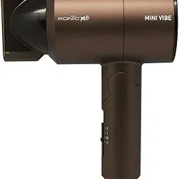 Ikonic Mini Vibe Hair Dryer 1200W with 2 Speed Setting Cool Shot Overheat Protection, Compact Design, Travel Friendly,Glossy Finish Look, All Hair Type, Coffee-picture-12