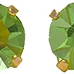 studex 5MM August Peridot Emerald 24K Pure Gold Plated Ear Studs | Hypoallergenic | Ideal for every day wear-picture-14