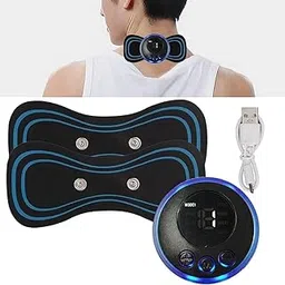 Body Massager Machine for Pain Relief Wireless Massager 8 Mode & 19 Strength Level EMS Massager Mini Massager Butterfly Massager for Shoulder Legs Massage Neck Massager (Pack of 2)-picture-31