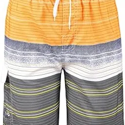nonwe Men's Swimwear Quick Dry Striped Board Shorts Striped Yellow 34-picture-14